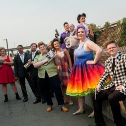 61 - These gamers had a Fallout-themed wedding with the most fab rainbow dress Fallout: New Vegas-themed wedding as seen on @offbeatbride
