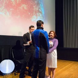 lydia and matt 0097 01945 26408749133 o - Mass Effect meets Star Trek at this theatrical science wedding Mass Effect meets Star Trek at this theatrical science wedding as seen on @offbeatbride