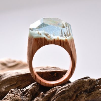 mysecretwood9 - These wooden rings contain whole tiny worlds! These wooden custom-made rings contain whole tiny worlds -- as seen on @offbeatbride #wooden #rings #engagementring