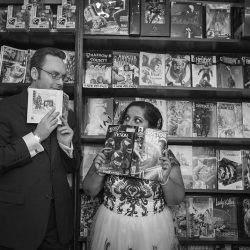 puja michael 35 24846645692 o - It's #dorklove at this comic book store and art gallery wedding It's #dorklove at this comic book store and art gallery wedding as seen on @offbeatbride