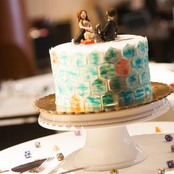 29 Reception Cake - Level up at this arcade adventure quest wedding Level up at this board games, arcade, adventure quest wedding as seen on @offbeatbride