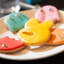 44 Reception Pac Man Cookies - Level up at this arcade adventure quest wedding Level up at this board games, arcade, quest wedding as seen on @offbeatbride