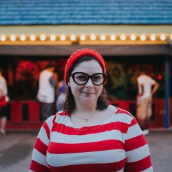 Corrie Aaron Engagement shoot 54 - It's easy to spot the adorable at this Where's Waldo engagement shoot Where's Waldo engagement shoot as seen on @offbeatbride