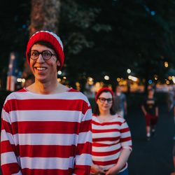 Corrie Aaron Engagement shoot 64 - It's easy to spot the adorable at this Where's Waldo engagement shoot Waldo engagement shoot as seen on @offbeatbride