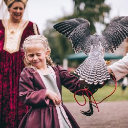 JamieTom 090 - This Tudor-themed wedding had birds of prey, archery, and amazing garb Tudor-themed wedding as seen on @offbeatbride #medieval #tudor #wedding