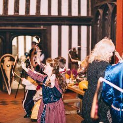 JamieTom 664 - This Tudor-themed wedding had birds of prey, archery, and amazing garb Tudor wedding as seen on @offbeatbride #medieval #tudor #wedding