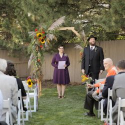 Wildflower backyard wedding as seen on @offbeatbride