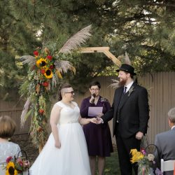 Wildflower backyard wedding as seen on @offbeatbride