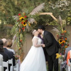 Wildflower backyard wedding as seen on @offbeatbride