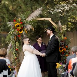 Wildflower backyard wedding as seen on @offbeatbride