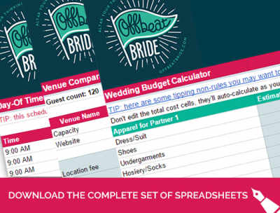 full set - Planning tools 101: your wedding vendor contact sheet Download the complete wedding planning spreadsheet set from @offbeatbride #weddingplanning #weddingspreadsheets #weddingbinder