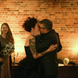 Haunted library meets Edgar Allan Poe wedding as seen on @offbeatbride #halloween #wedding