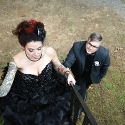 Haunted library meets Edgar Allan Poe wedding as seen on @offbeatbride #halloween #wedding