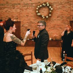 Haunted library wedding as seen on @offbeatbride #halloween #wedding