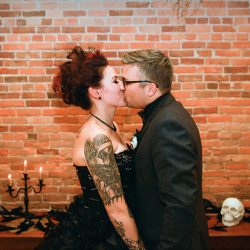 Haunted library wedding as seen on @offbeatbride #halloween #wedding