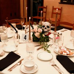 Haunted library wedding as seen on @offbeatbride #halloween #wedding
