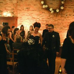 Haunted library wedding as seen on @offbeatbride #halloween #wedding