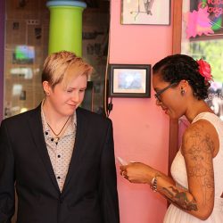 IMG 5904 - Ring Pops, donuts, and ladies in love at this Voodoo Donuts wedding Ring Pops, donuts, and ladies in love at this Voodoo Donuts wedding