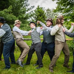 OBB1 0001 - A steampunk circus wedding with corsets, ringleaders, and the best flower girl you'll see today Awesome steampunk circus wedding as seen on @offbeatbride