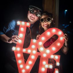 OBB1 0053 - A steampunk circus wedding with corsets, ringleaders, and the best flower girl you'll see today Awesome circus wedding as seen on @offbeatbride