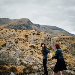 enchanted brides photography 15 - This topless engagement shoot on a cold mountain in Wales is super freeing (SFW!) Topless engagement shoot on a cold mountain in Wales as seen on @offbeatbride