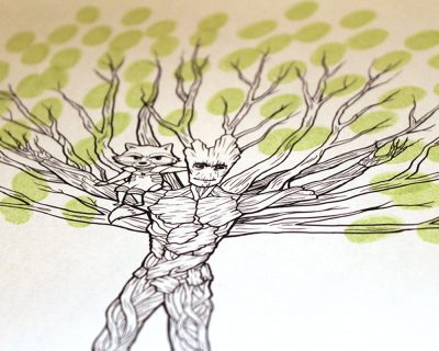 il fullxfull.1001772201 5uih - We are Groot with this geeky fingerprint tree for Guardians of the Galaxy fans Guardians of the Galaxy geeky fingerprint tree guest book as seen on @offbeatbride #groot #rocket #guardiansofthegalaxy