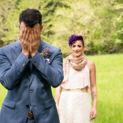 Fishler Graves Amanda Photographic 041616FishlerGravesWedding117 low - Gold crowns, purple hair, and tears galore at this Oregon schoolhouse wedding Gold crowns, purple hair, and tears galore