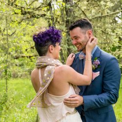 Fishler Graves Amanda Photographic 041616FishlerGravesWedding130 low - Gold crowns, purple hair, and tears galore at this Oregon schoolhouse wedding Gold crowns, purple hair, and tears galore at this Oregon schoolhouse wedding