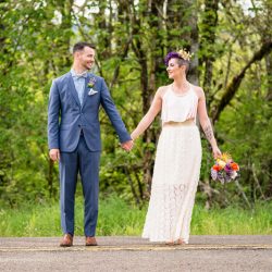Fishler Graves Amanda Photographic 041616FishlerGravesWedding170 low - Gold crowns, purple hair, and tears galore at this Oregon schoolhouse wedding Gold crowns, purple hair, and tears galore