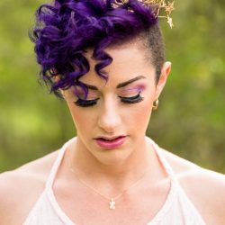 Fishler Graves Amanda Photographic 041616FishlerGravesWedding200 low - Gold crowns, purple hair, and tears galore at this Oregon schoolhouse wedding Gold crowns, purple hair, and tears galore