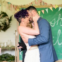 Fishler Graves Amanda Photographic 041616FishlerGravesWedding342 low - Gold crowns, purple hair, and tears galore at this Oregon schoolhouse wedding Adorable Oregon tiny wedding