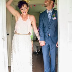 Fishler Graves Amanda Photographic 041616FishlerGravesWedding357 low - Gold crowns, purple hair, and tears galore at this Oregon schoolhouse wedding Adorable Oregon tiny wedding