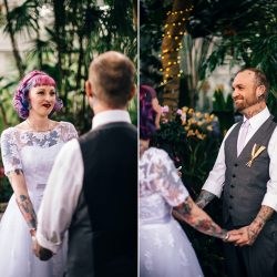 Mike and Greer 20 - A tattoo artist and his tattooed bride at this Tacoma tattooed wedding A tattoo artist and his tattoo bride at this Tacoma tattooed wedding