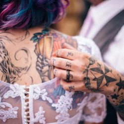 Mike and Greer 26 - A tattoo artist and his tattooed bride at this Tacoma tattooed wedding A tattoo artist and his tattoo bride at this Tacoma wedding