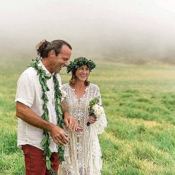 Off beat Bride Submission 0022 - An elopement in Maui with a volcano backdrop A Maui elopement with a volcano backdrop as seen on @offbeatbride