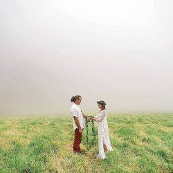 Off beat Bride Submission 0030 - An elopement in Maui with a volcano backdrop A Maui elopement with a volcano backdrop as seen on @offbeatbride