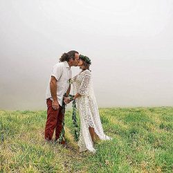 Off beat Bride Submission 0031 - An elopement in Maui with a volcano backdrop A Maui elopement with a volcano backdrop as seen on @offbeatbride