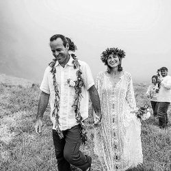 Off beat Bride Submission 0032 - An elopement in Maui with a volcano backdrop A Maui elopement with a volcano backdrop as seen on @offbeatbride