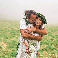 Off beat Bride Submission 0039 - An elopement in Maui with a volcano backdrop A Maui elopement with a volcano backdrop as seen on @offbeatbride