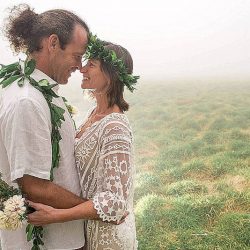 Off beat Bride Submission 0041 - An elopement in Maui with a volcano backdrop A Maui elopement with a volcano backdrop as seen on @offbeatbride