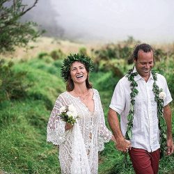 Off beat Bride Submission 0056 - An elopement in Maui with a volcano backdrop A Maui elopement with a volcano backdrop as seen on @offbeatbride