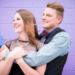 Animal mask engagement session