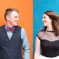 Bear + fox mask engagement session