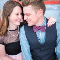 Bear + fox mask engagement session