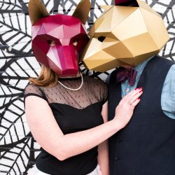 Animal mask engagement shoot