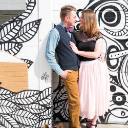 Animal mask engagement session