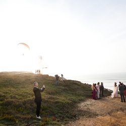 MG 5003 100res - A parachuting ceremony exit at this wedding on a cliff in Portugal! This wedding on a cliff in Portugal had a parachuting ceremony exit!