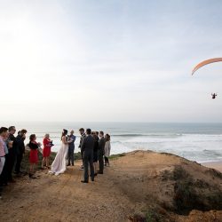 MG 5037 144res - A parachuting ceremony exit at this wedding on a cliff in Portugal! This wedding on a cliff in Portugal had a high flying exit!