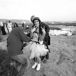 MG 5079 215res - A parachuting ceremony exit at this wedding on a cliff in Portugal! This wedding on a cliff in Portugal had a high flying exit!