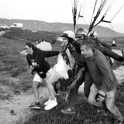 MG 5119 227res 1 - A parachuting ceremony exit at this wedding on a cliff in Portugal! This wedding on a cliff in Portugal had a high flying exit!